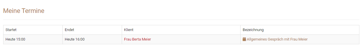 Dashboard-Ansicht inkl. heutiger Termine und offener Quittierungsbelege in BEWO-Online