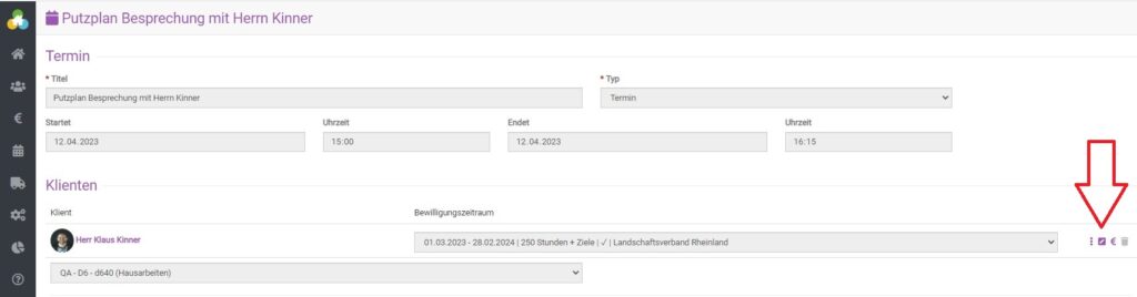 Eine Quittierung nach einem abgeschlossenen Termin in der Terminmaske von somedo anlegen