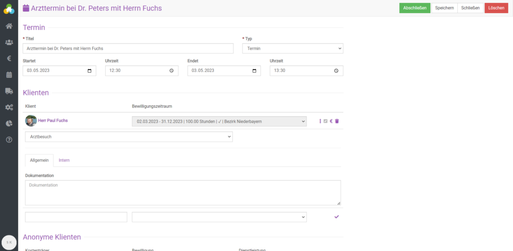 Termin anlegen in BEWO-Online