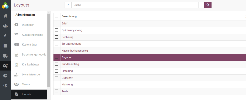 Layouts anpassen in BEWO-Online
