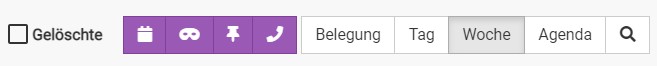 Ansichten des Terminkalenders in BEWO-Online
