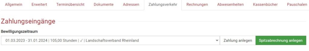 BEWO-Online_Spitzabrechnung_anlegen_Button