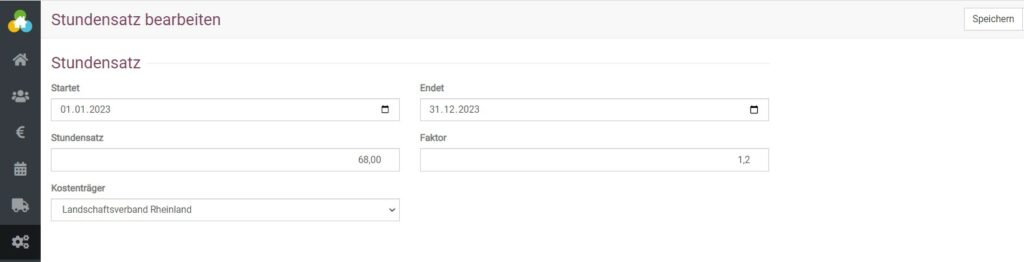 Einen Faktor im Stundensatz von somedo einfügen