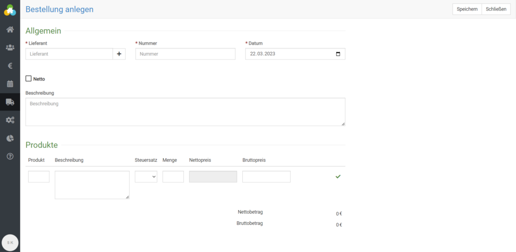 Eine Bestellung anlegen in der Warenwirtschaft von BEWO-Online