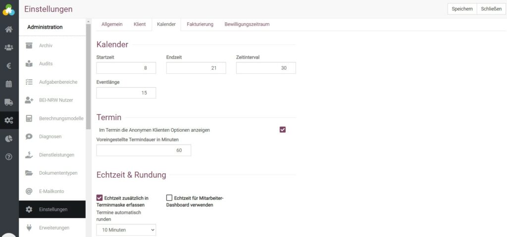 Rundungsintervalle in somedo erfassen