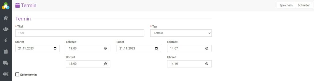 Rundungsintervalle in der Terminmaske von BEWO-Online