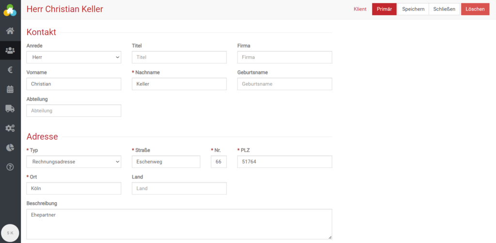 Primäradresse ändern in BEWO-Online