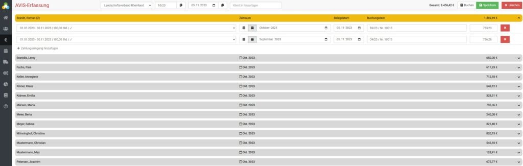 somedo Avis-Erfassung Klient:innen
