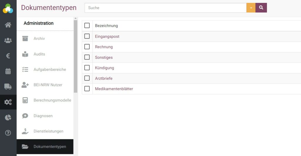 Dokumententypen in somedo definieren