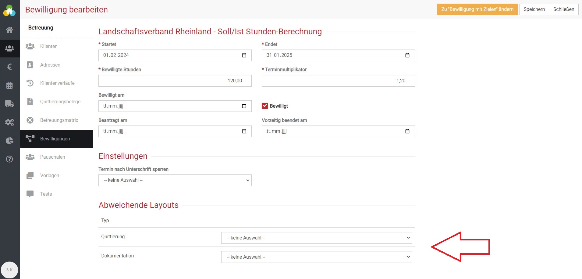 BEWO-Online_Bewilligung_bearbeiten_Standard